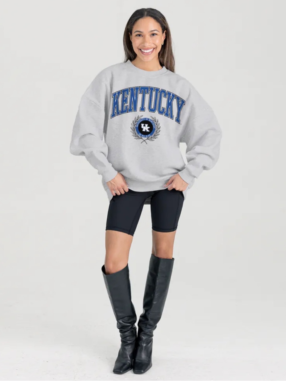 Kentucky Wildcats Oversized Gray Fleece Sweatshirt - Women's size Medium {245}